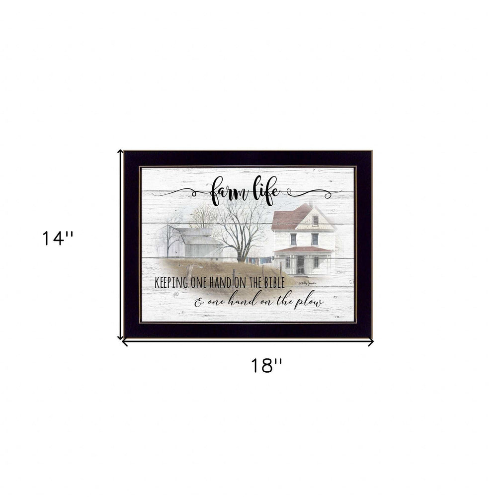 Farm Life 4 Black Framed Print Wall Art - Homeroots - Flyclothing LLC