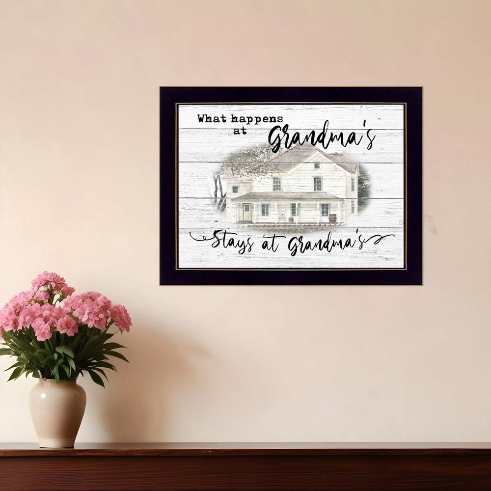 Stays at Grandmas 1 Black Framed Print Wall Art - Homeroots - Flyclothing LLC