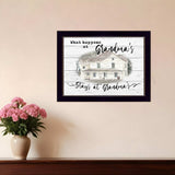 Stays at Grandmas 1 Black Framed Print Wall Art - Homeroots - Flyclothing LLC