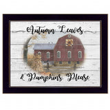 Autumn Leaves 1 Black Framed Print Wall Art - Homeroots - Flyclothing LLC