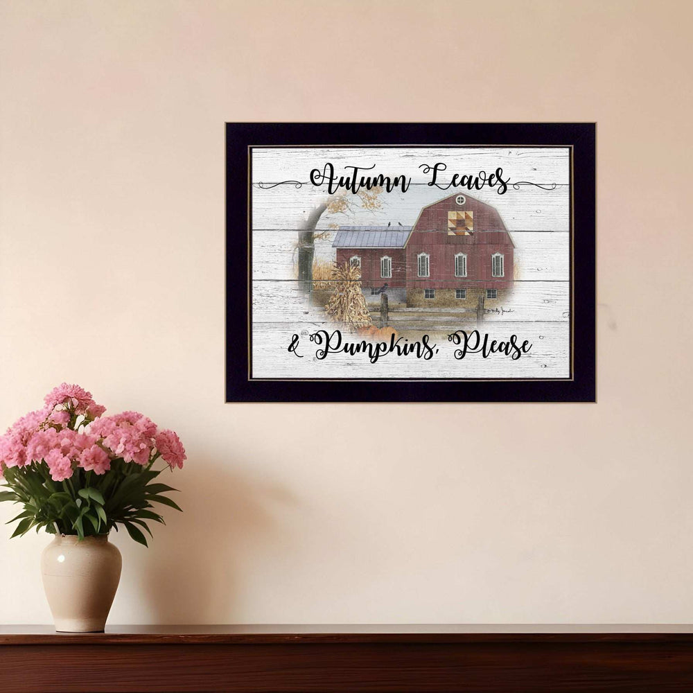 Autumn Leaves 1 Black Framed Print Wall Art - Homeroots - Flyclothing LLC