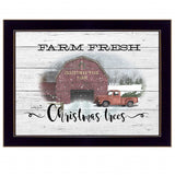 Farm Fresh Christmas Trees 1 Black Framed Print Wall Art - Homeroots - Flyclothing LLC
