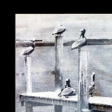 Birds on a Pier 1 Black Framed Print Kitchen Wall Art - Homeroots - Flyclothing LLC