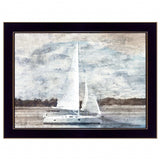 Sailboat on Water 1 Black Framed Print Wall Art - Homeroots - Flyclothing LLC