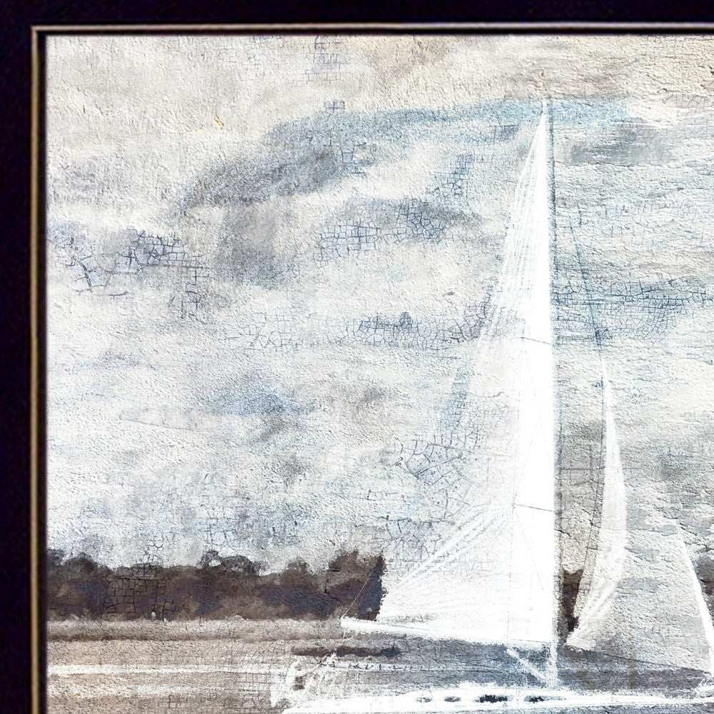 Sailboat on Water 1 Black Framed Print Wall Art - Homeroots - Flyclothing LLC