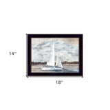 Sailboat on Water 1 Black Framed Print Wall Art - Homeroots - Flyclothing LLC
