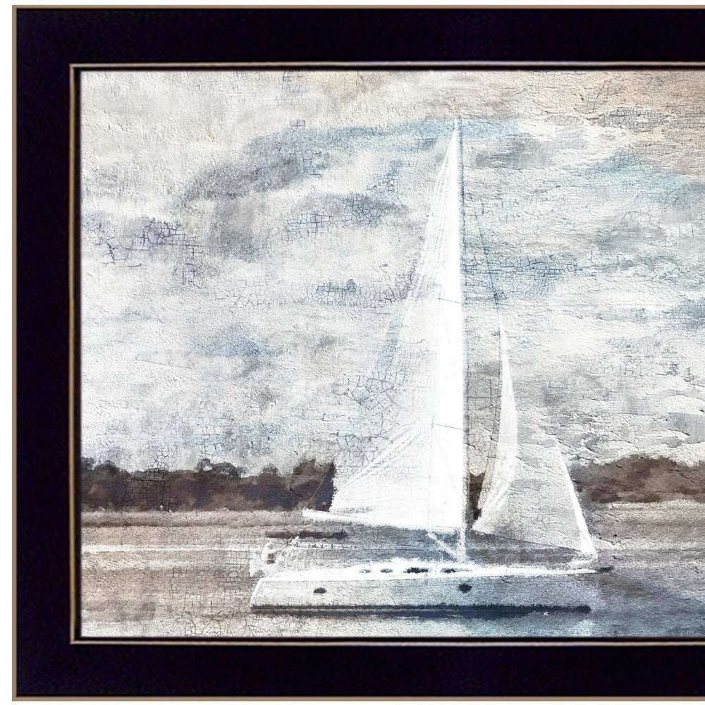 Sailboat on Water 1 Black Framed Print Wall Art - Homeroots - Flyclothing LLC