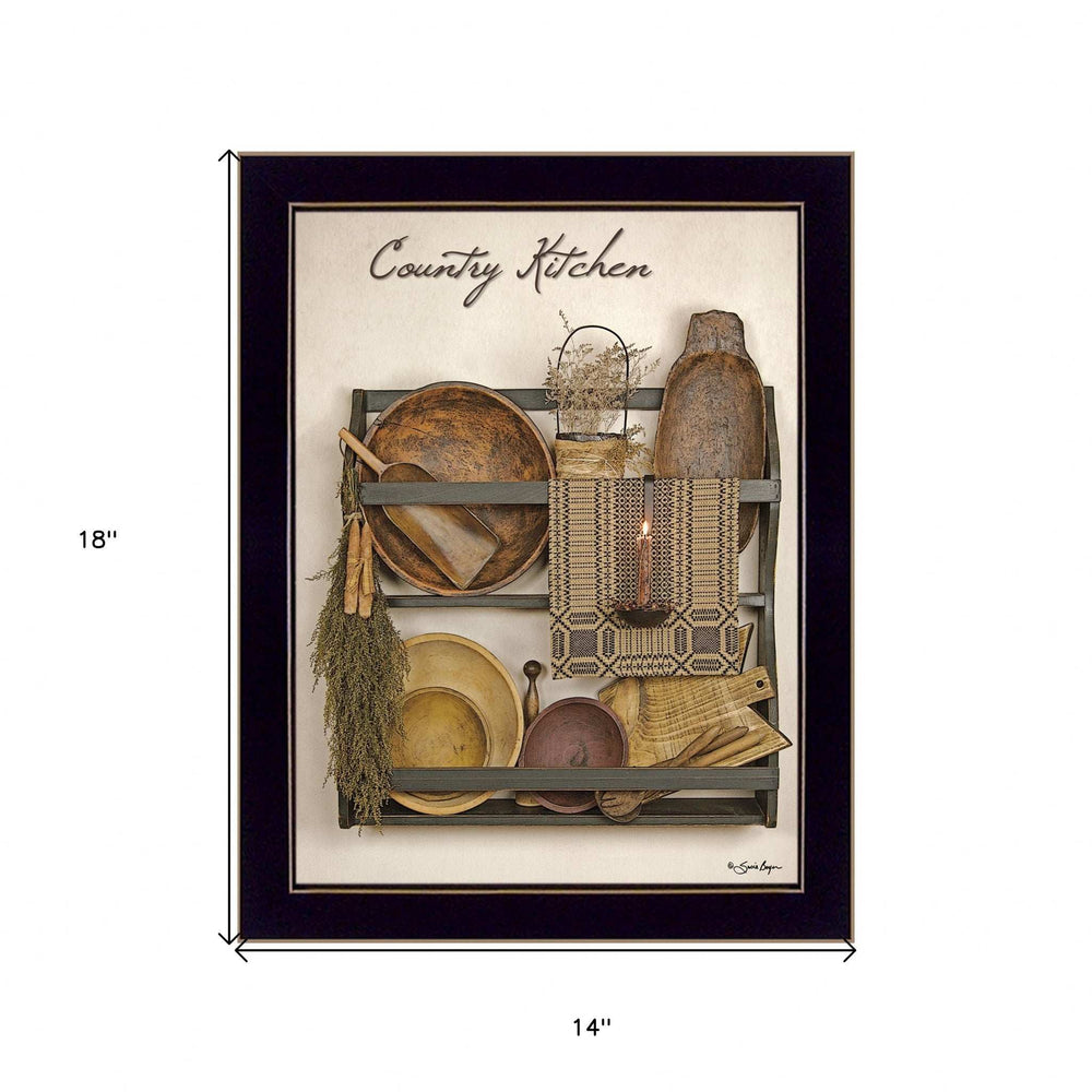 Country Kitchen 8 Black Framed Print Kitchen Wall Art - Homeroots - Flyclothing LLC
