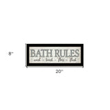 Bath Rules 3 Black Framed Print Bathroom Wall Art - Homeroots - Flyclothing LLC