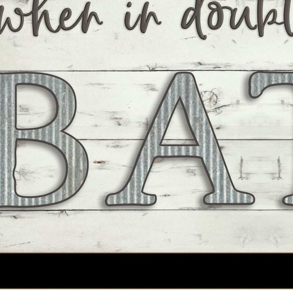 When in Doubt Take a Bath Black Framed Print Bathroom Wall Art - Homeroots - Flyclothing LLC