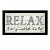 Relax 2 Black Framed Print Bathroom Wall Art - Homeroots - Flyclothing LLC