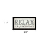 Relax 2 Black Framed Print Bathroom Wall Art - Homeroots - Flyclothing LLC