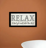 Relax 2 Black Framed Print Bathroom Wall Art - Homeroots - Flyclothing LLC