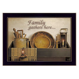 Family Gather Here 1 Black Framed Print Kitchen Wall Art - Homeroots - Flyclothing LLC