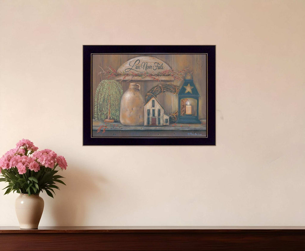 Love Never Fails 4 Black Framed Print Wall Art - Homeroots - Flyclothing LLC