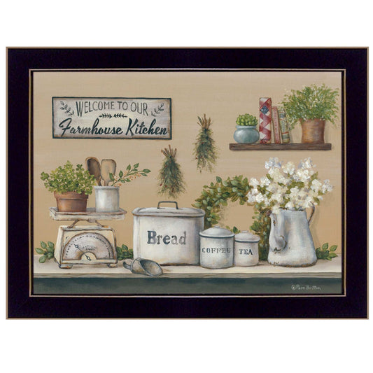 Garden Farmhouse Kitchen Black Framed Print Kitchen Wall Art - Homeroots - Flyclothing LLC