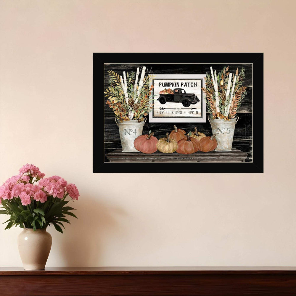 Pumpkin Patch Still Life 1 Black Framed Print Wall Art - Homeroots - Flyclothing LLC
