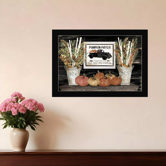 Pumpkin Patch Still Life 1 Black Framed Print Wall Art - Homeroots - Flyclothing LLC