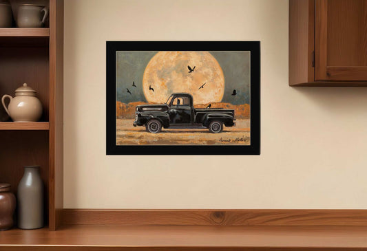 Harvest Moon 1 Black Framed Print Kitchen Wall Art - Homeroots - Flyclothing LLC