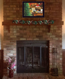 Christmas Eve Puppy Black Framed Print Wall Art - Homeroots - Flyclothing LLC