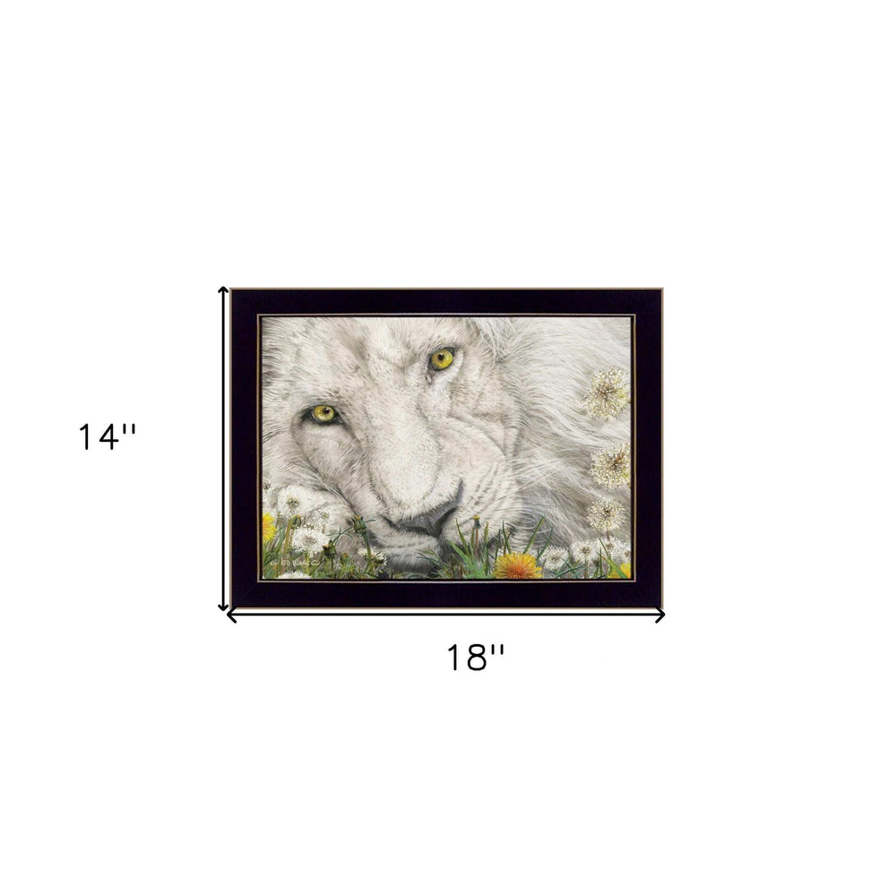 Dandy Lion 1 Black Framed Print Wall Art - Homeroots - Flyclothing LLC