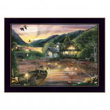 Lakefront Camping II 1 Black Framed Print Wall Art - Homeroots - Flyclothing LLC