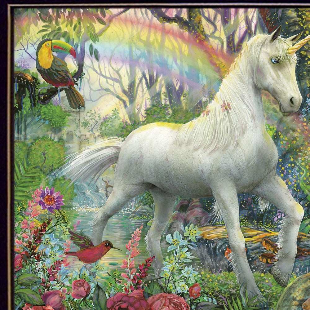 Rainbow Unicorn 1 Black Framed Print Wall Art - Homeroots - Flyclothing LLC