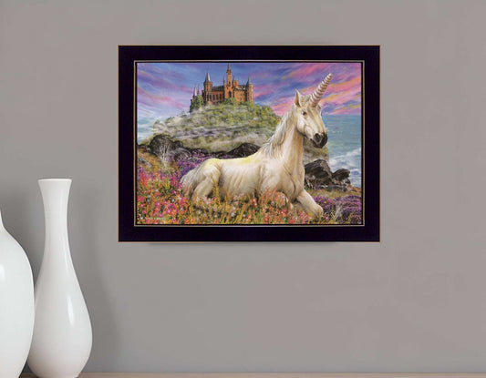 Royal Unicorn 1 Black Framed Print Wall Art - Homeroots - Flyclothing LLC