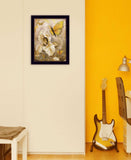 Flowers and Butterflies I 1 Black Framed Print Wall Art - Homeroots - Flyclothing LLC