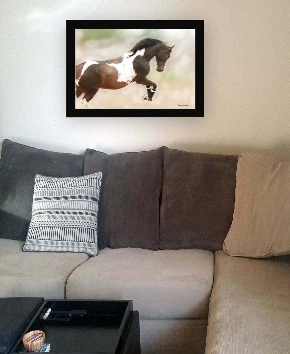 Wild Horses Black Framed Print Wall Art - Homeroots - Flyclothing LLC