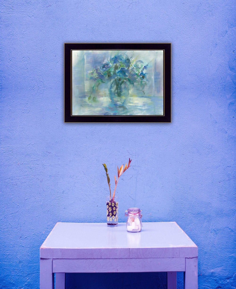 Susies Blue 1 Black Framed Print Wall Art - Homeroots - Flyclothing LLC