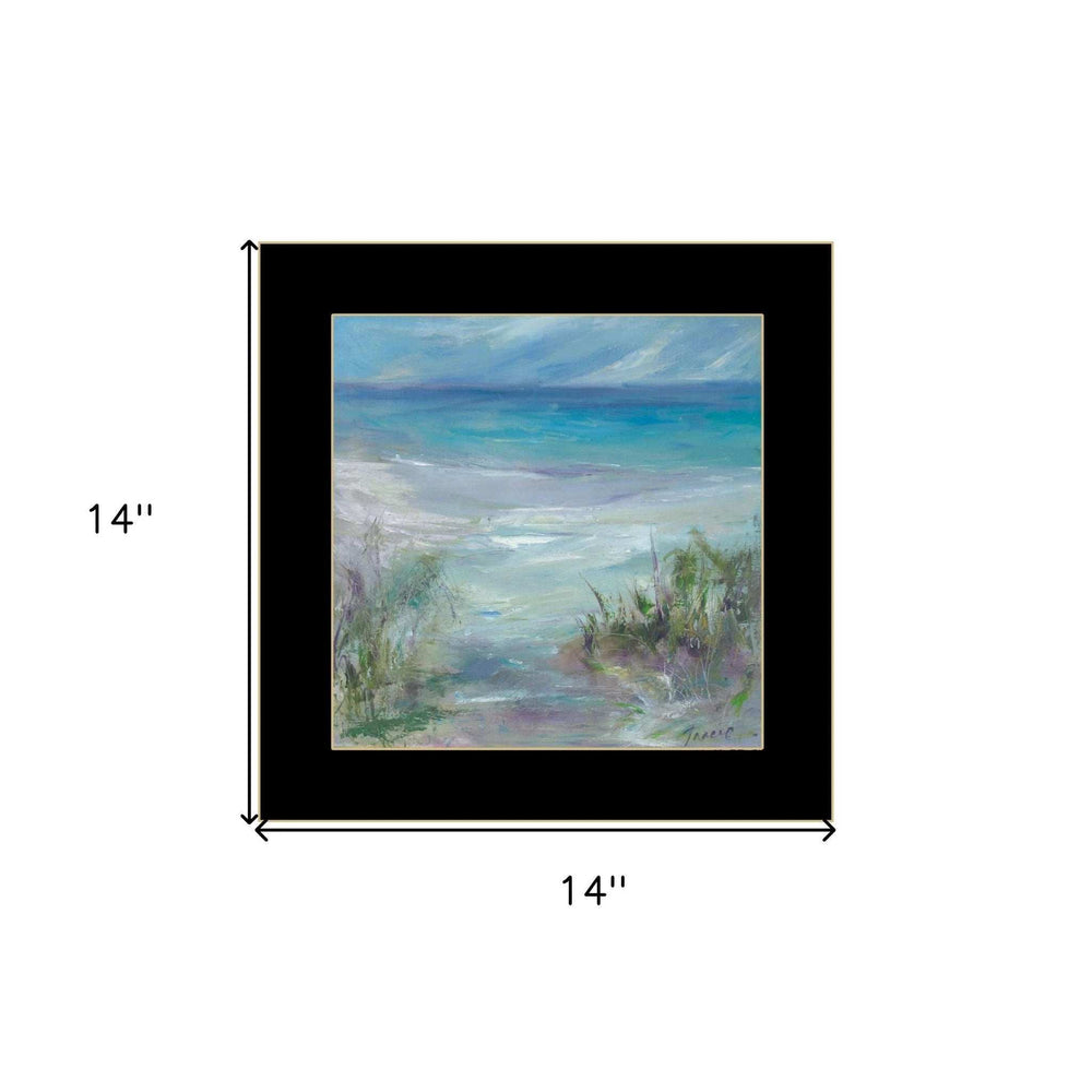 Blue Horizons Ocean View Black Framed Print Wall Art - Homeroots - Flyclothing LLC
