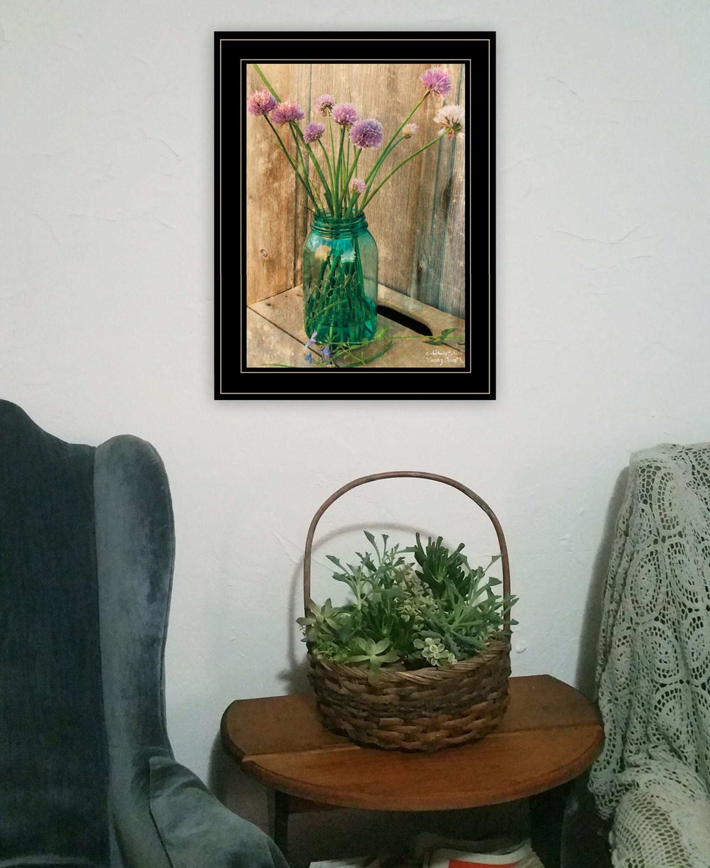 Country Chives 2 Black Framed Print Wall Art - Homeroots - Flyclothing LLC