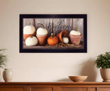 Welcome Pumpkin Shelf 3 Black Framed Print Wall Art - Homeroots - Flyclothing LLC