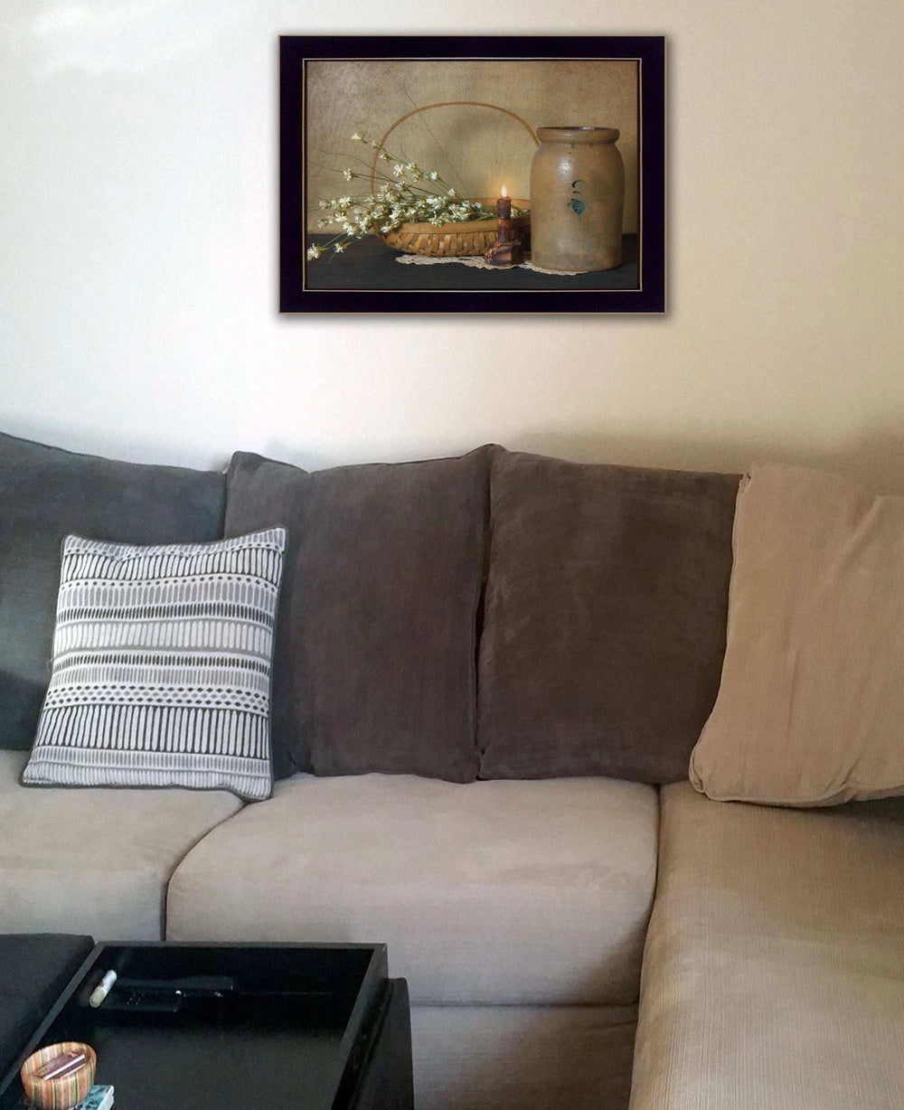 Basket of Flowers 3 Black Framed Print Wall Art - Homeroots - Flyclothing LLC