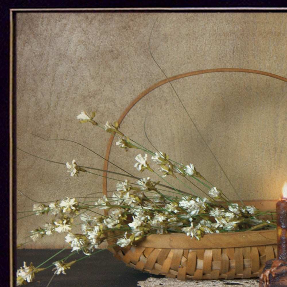 Basket of Flowers 3 Black Framed Print Wall Art - Homeroots - Flyclothing LLC