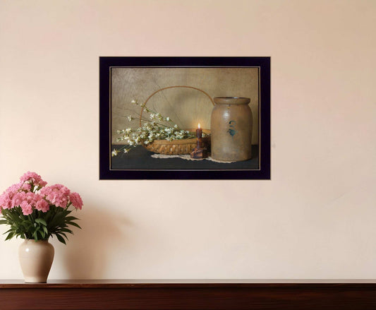 Basket of Flowers 3 Black Framed Print Wall Art - Homeroots - Flyclothing LLC