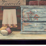 Clean Towels Black Framed Print Bathroom Wall Art - Homeroots - Flyclothing LLC