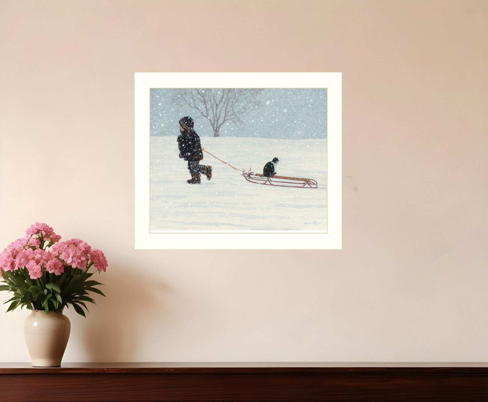 All Aboard White Framed Print Wall Art - Homeroots - Flyclothing LLC