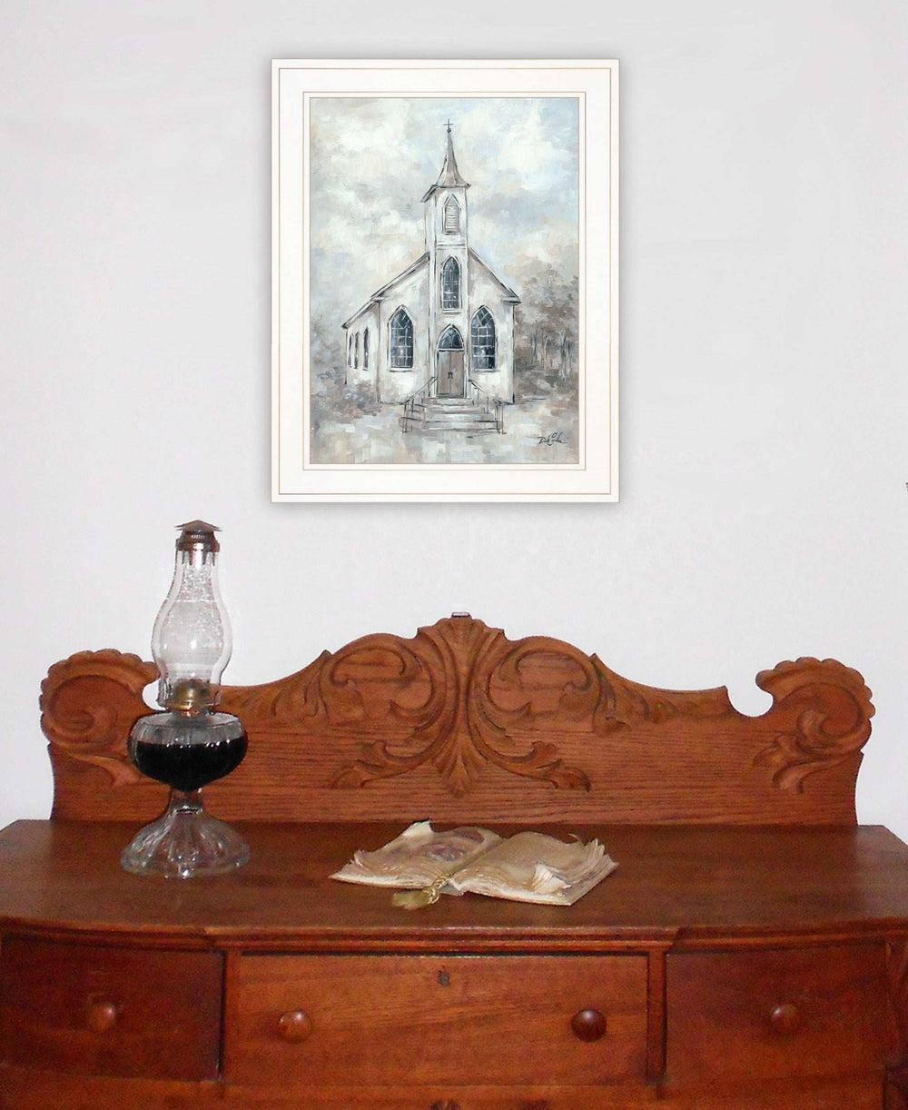 Faith 3 White Framed Print Wall Art - Homeroots - Flyclothing LLC