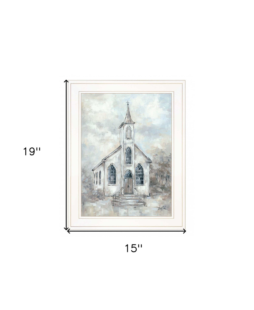 Faith 3 White Framed Print Wall Art - Homeroots - Flyclothing LLC