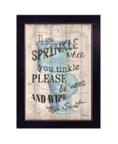 If You Sprinkle When You Tinkle Black Framed Print Bathroom Wall Art - Homeroots - Flyclothing LLC