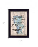 If You Sprinkle When You Tinkle Black Framed Print Bathroom Wall Art - Homeroots - Flyclothing LLC