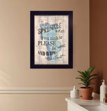 If You Sprinkle When You Tinkle Black Framed Print Bathroom Wall Art - Homeroots - Flyclothing LLC