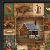 At the Cabin Black Framed Print Wall Art - Homeroots - Flyclothing LLC