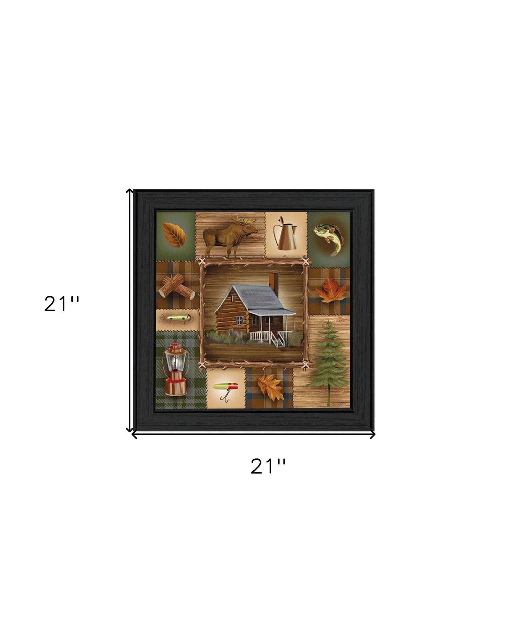 At the Cabin Black Framed Print Wall Art - Homeroots - Flyclothing LLC