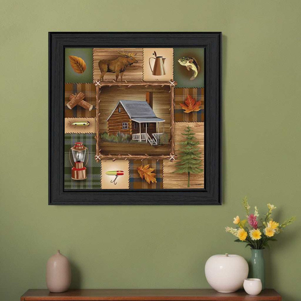 At the Cabin Black Framed Print Wall Art - Homeroots - Flyclothing LLC