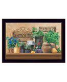 Antiques and Herbs Black Framed Print Kitchen Wall Art - Homeroots - Flyclothing LLC