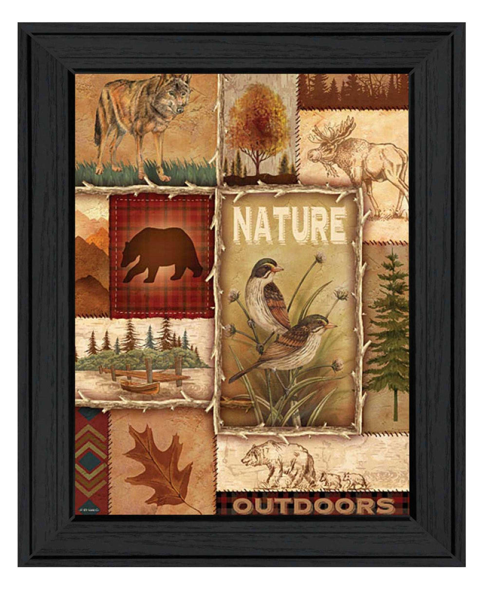 Lodge Collage II Black Framed Print Wall Art - Homeroots - Flyclothing LLC