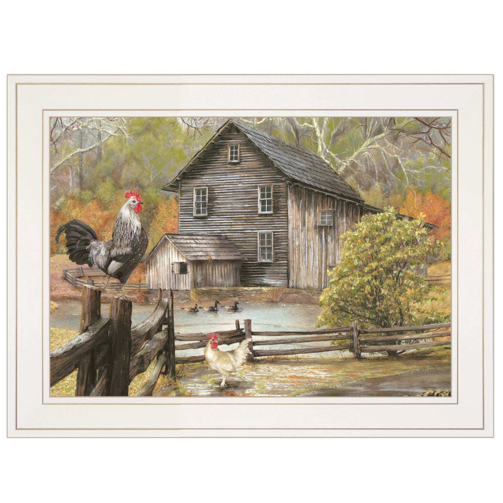 Down on the Farm I White Framed Print Wall Art - Homeroots - Flyclothing LLC